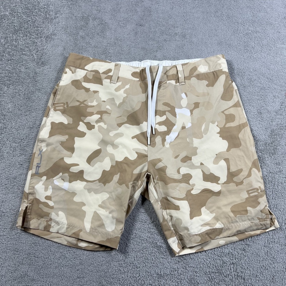 RLX Ralph Lauren Shorts Mens Medium Camo Athletic Lined Golf Stretch Performance